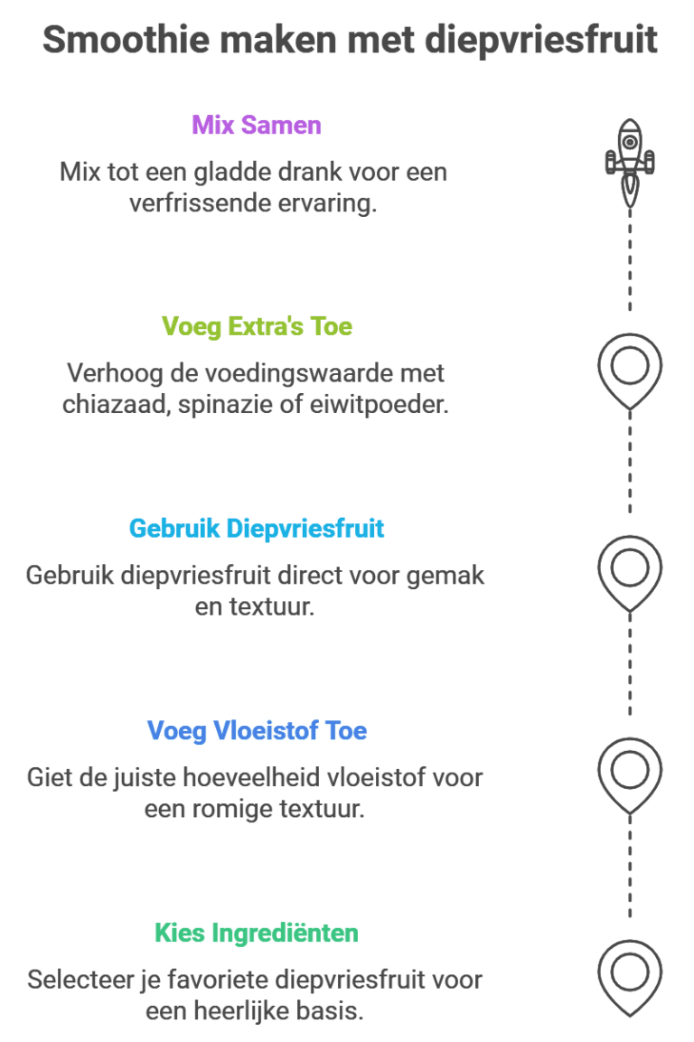 Stappenplan voor een smoothie met diepfriesfruit