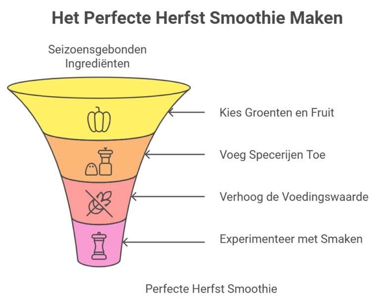 stappen plan voor het maken van een herfst smoohtie