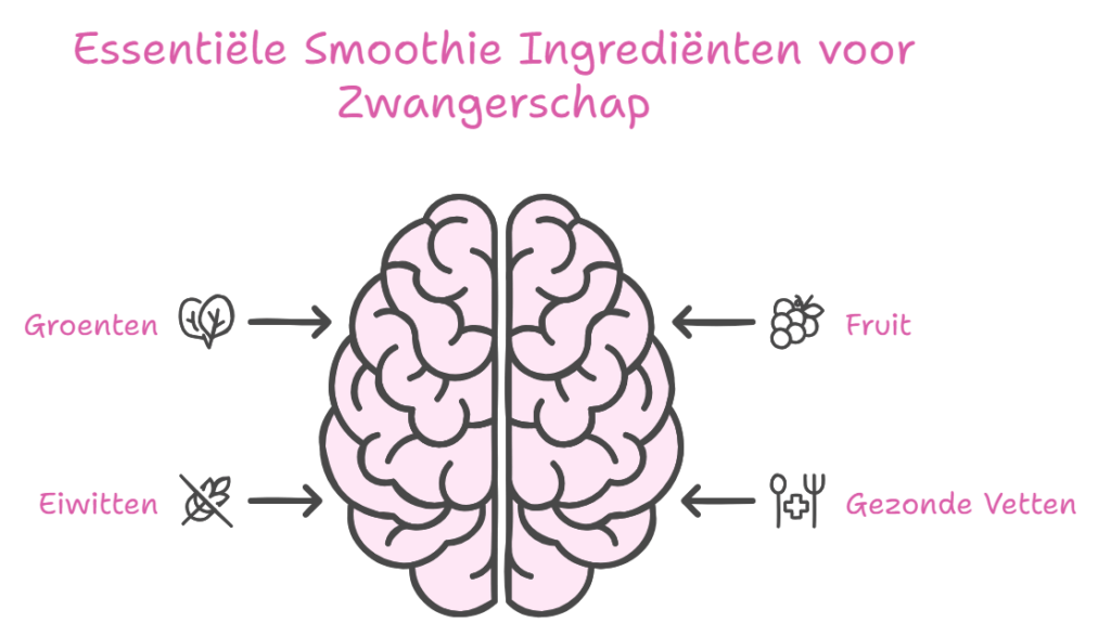 Belangrijke bestandsdelen bij het maken van een smoothies tijdens de zwangerschap